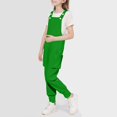 thumbnail image 3 of Brondbend Girls Overalls Kids Casual Sleeveless Jumpsuits Harem Pants Rompers with Pockets 5-14 Years Holiday, 3 of 5