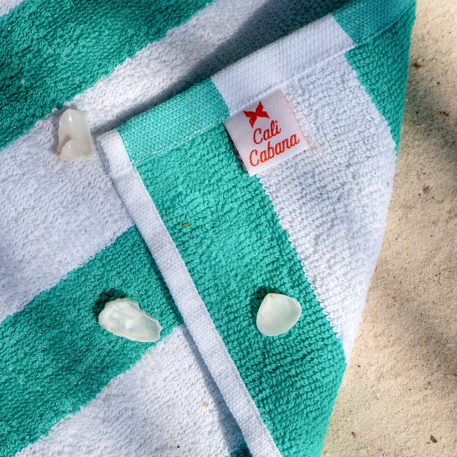 Arkwright Cali Cabana Beach Towels - 100% Ring Spun Cotton Pool Towel - 30 x 60 in. - (Bulk Case of 32) Green