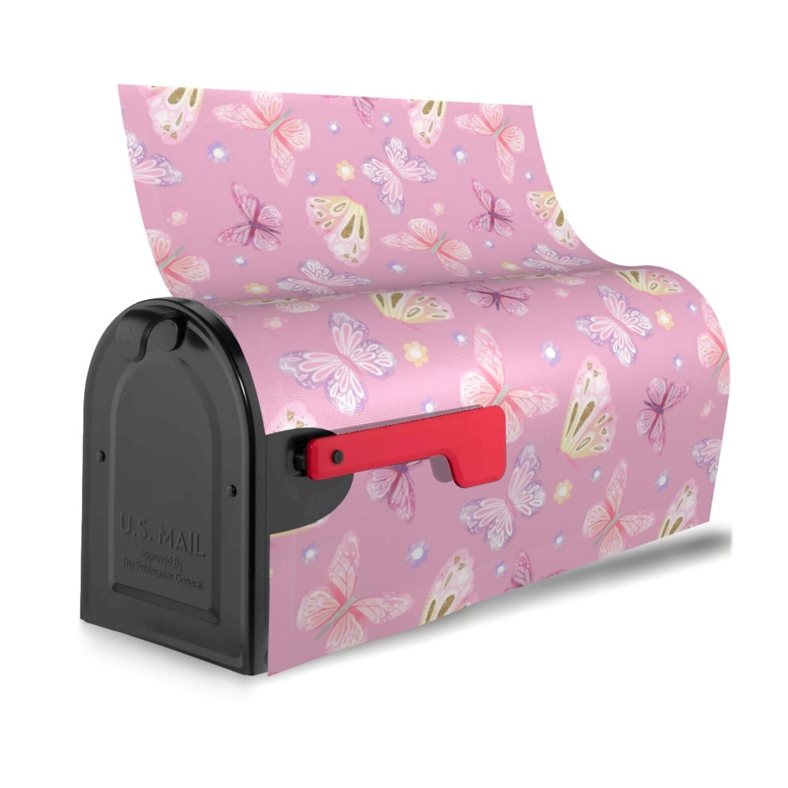 Gukieu Butterfly 1 Print Magnetic Mailbox Cover, Sun-proof and Waterproof Home Yard Mailbox Cover-21x18 in