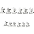 thumbnail image 1 of GOOHOCHY 12pcs acero inoxidable plata metal carpeta de papel agarre clips abrazadera herramienta de oficina suministros, 1 of 7
