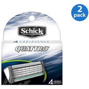 Schick Quattro Razor Blades 4 ct (Pack of 2)