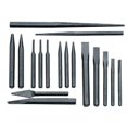 thumbnail image 1 of Juego de cinceles Williams JHWPC-17 con 17 piezas y estuche enrollable resistente, 1 of 1