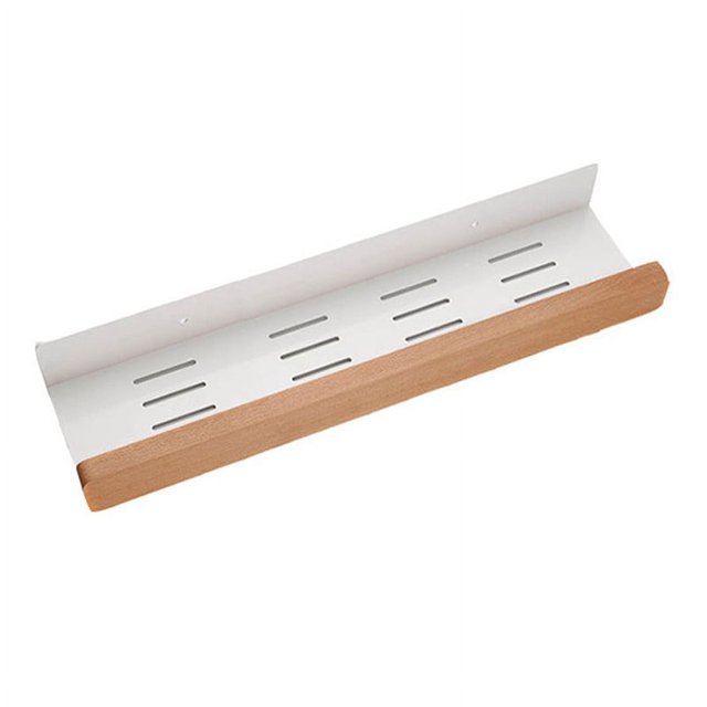 Estante de almacenamiento de madera maciza para baño, bandeja decorativa para colgar en la pared sin perforaciones, 40 cm