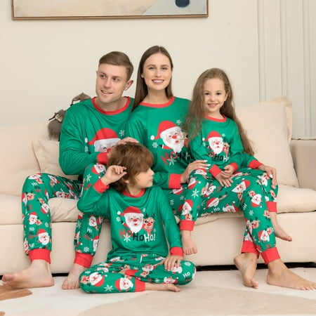 

LOVEBAY Christmas Family Matching Pajamas Set Christmas Pajamas Set Xmas Holiday Sleepwear Loungewear Sleepwear
