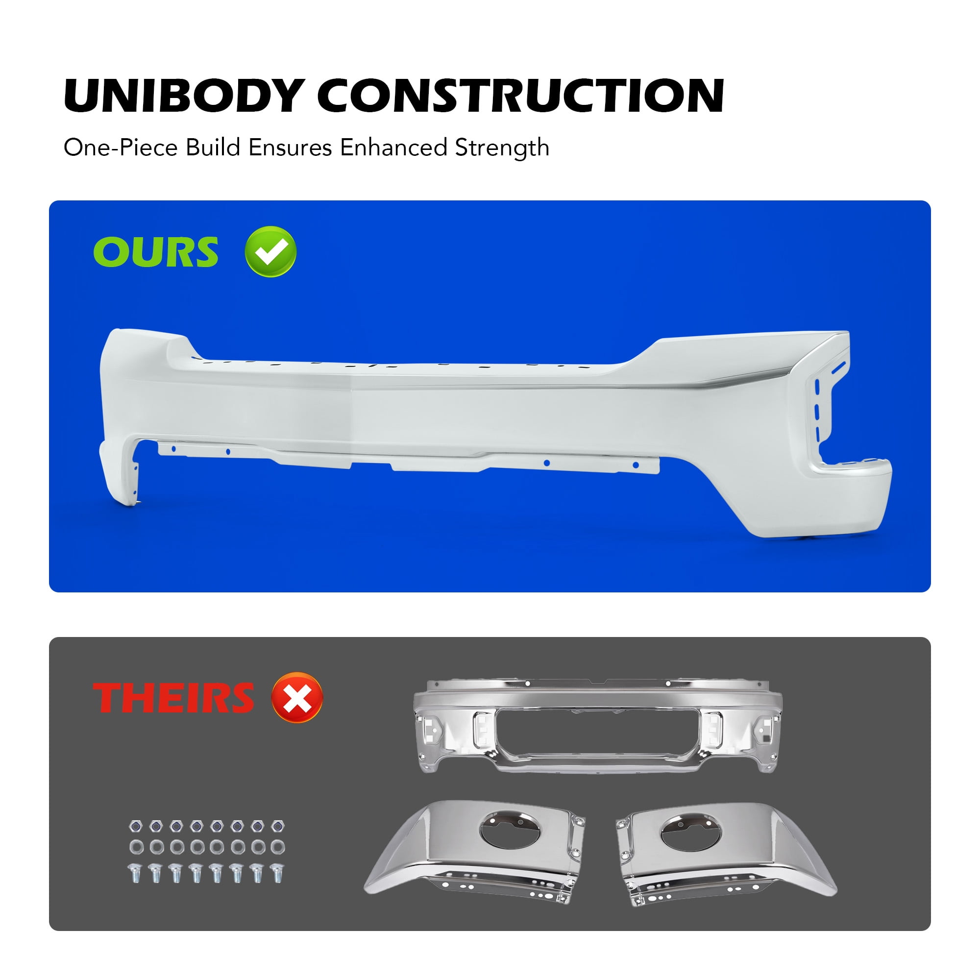 Front Bumper Cover for 2019-2022 Chevy Silverado 1500 LT & LTZ Chrome