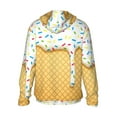 thumbnail image 3 of Balery White Ice Cream Men's Women's UPF 50+ Sun Protection Lightweight Hoodie Performance Long Sleeve Shirt for Fishing Running-Small, 3 of 9
