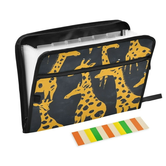 Organ Folder 14.2 x 0.8 x 10.6 Inches 13 Separate Pockets A4 Size Documents Folder A Sort Storage File Manager For The Home Office Cute Yellow Giraffe