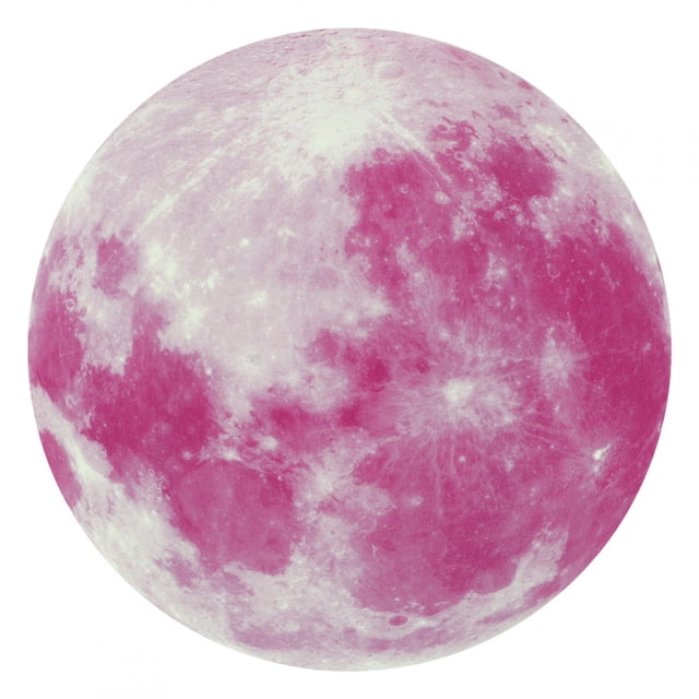 Pegatina de Pared Luminosa de Luna Brillante, Pegatina de Pared de Luna Brillante de 30 cm en la Oscuridad, Pegatina de Pared Luminosa de Luna para habitación de niños(Luz púrpura-Verde)