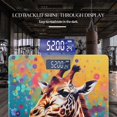 thumbnail image 3 of Bathroom Scale, Highly Accurate Digital Body Scale,Precisely Measures Weight up to 400 lbs-Beautiful Giraffe Portrait In Colorful Background With Wildflowers, 3 of 4