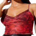 thumbnail image 1 of Women Lace Velvet Camisole Thin Straps Bodycon Camis Tops, 1 of 5