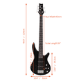 thumbnail image 4 of GZXS 5 String Electric Bass Guitar with 20W Amplifier, Full Size Bass Kit with Gig Bag, Strap, Spanner Tool and Connecting Wire, Black, 4 of 9