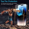 thumbnail image 4 of Mothca Protector de Pantalla de Vidrio Mate para iPhone 14 Pro 6.1" Paquete de 2, 4 of 6
