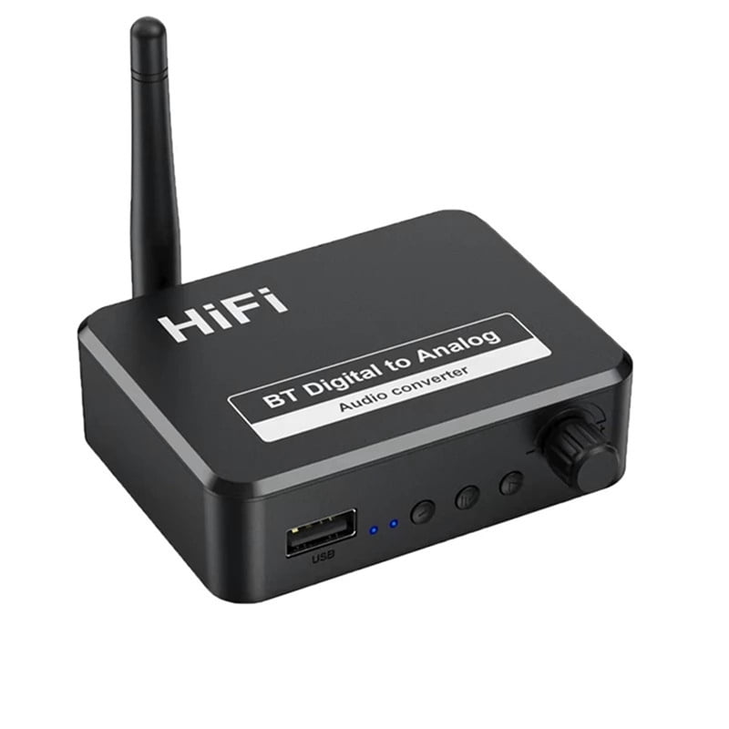 Addiction ancestor Gain control Bluetooth 5.0 Receiver Stereo Digital to Analog Audio Converter Spdif  Optical Fiber to 3.5MM AUX RCA for Car Amplifier - Walmart.com