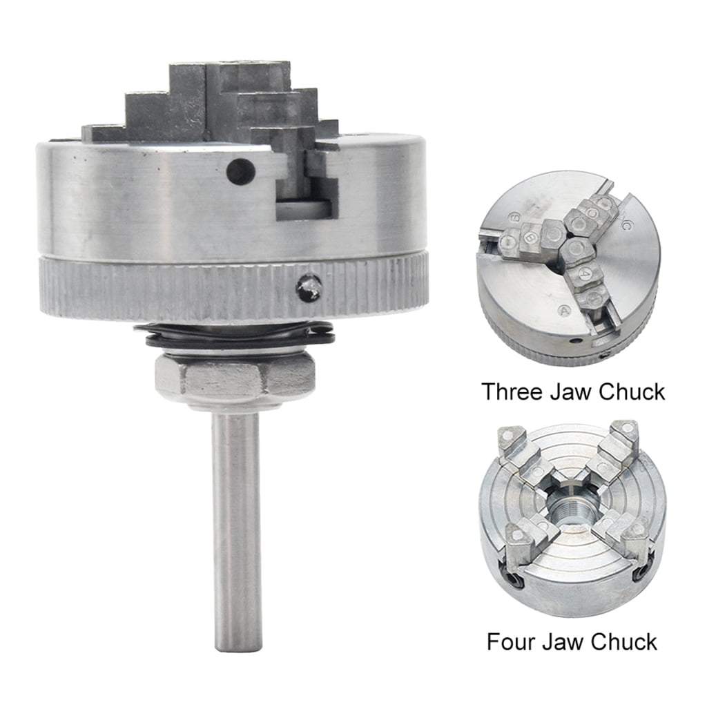 Tizuqe Zinc Alloy 3-Jaw Self Centering Lathe Chuck with Connecting Rod for Drilling