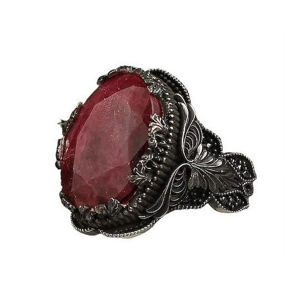 Roarsilver Ruby Stone Ring,Silver 925k Mens Ring,Handmade Ring,Ruby Stone,Jewelry Gift For Him an Her | 5