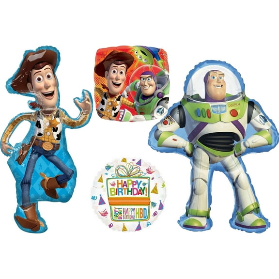 Toy Story Woody and Buzz Lightyear's Birthday Party Supplies Balloon Bouquet Decorations