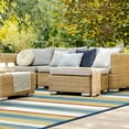 thumbnail image 5 of Leick Home Blithe Rectangle Colorful Stripes Indoor/Outdoor Area Rug, 3'x5', 5 of 20