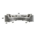 thumbnail image 7 of Bowery Hill Fabric Upholstered Sectional Sofa with 9 Pillows in Gray, 7 of 7
