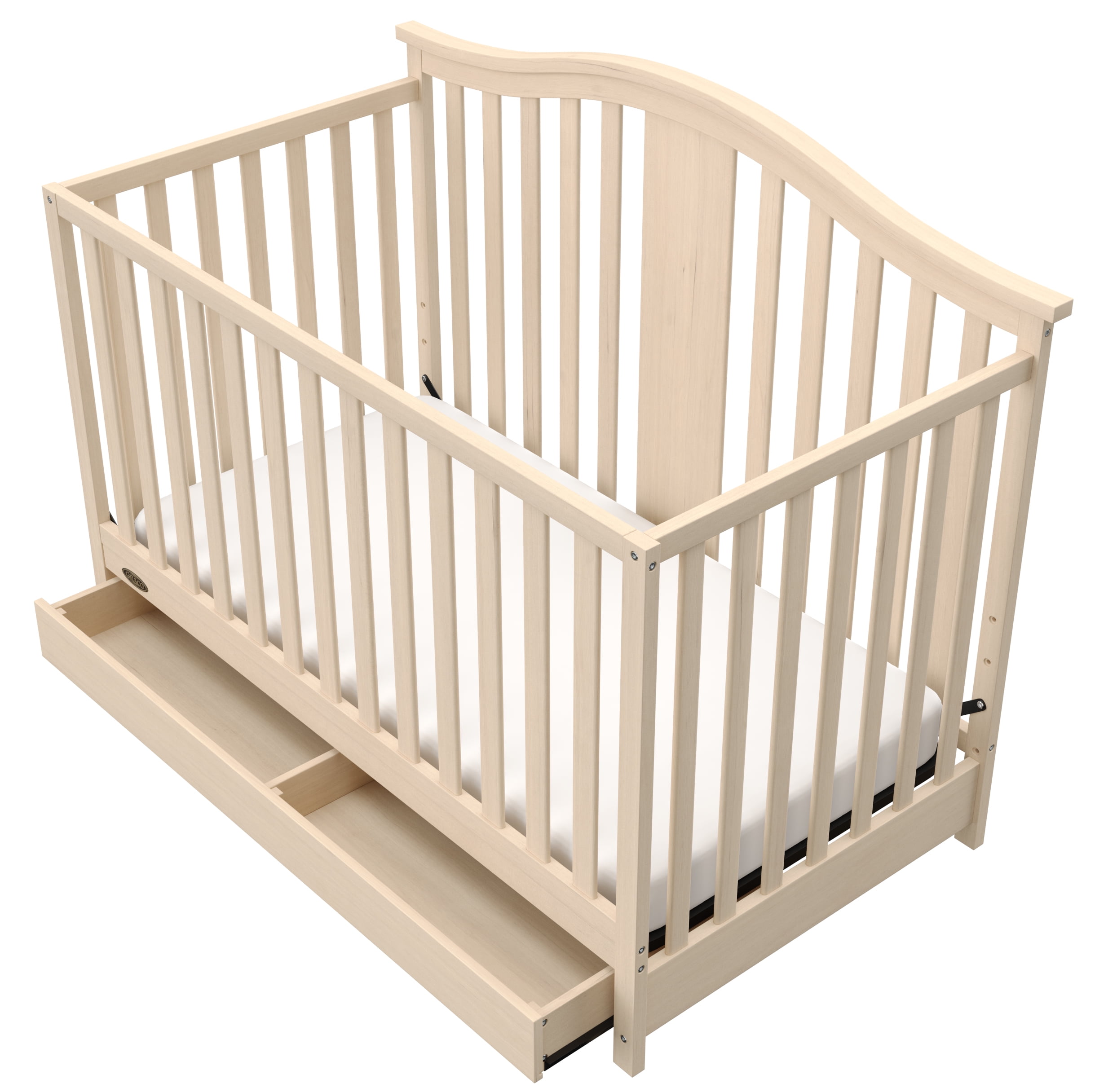 Cama Del Niño Bebé Vivero 4 En 1 Juego De Muebles Convertible Con Baby Nursery Toddler Bed 4 In 1 Furniture Set Convertible With Drawer Whitewash