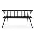 thumbnail image 3 of Bowery Hill Mango Wood Black Bench Rectangular Spindle Back 51.25"x17"x30.25" Unassembled, 3 of 8