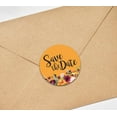 thumbnail image 3 of Darling Souvenir 1.6 Inches Round Non Custom Botanical Floral Border Orange Save The Date Stickers-45 Pcs, 3 of 4