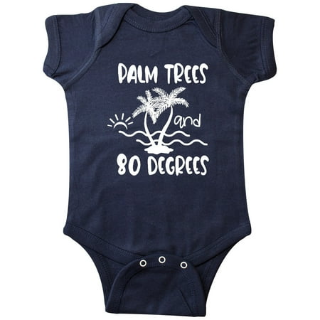 

Inktastic Spring Break Palm Trees and 80 Degrees Gift Baby Boy or Baby Girl Bodysuit