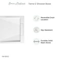 thumbnail image 5 of Terre C Series 36" x 36" Reversible Drain Shower Base, 5 of 9
