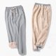 thumbnail image 5 of Pantalones deportivos Harun de mujer con forro de cordero para otoño-invierno, gruesos, holgados, cálidos e informales, 5 of 5