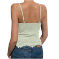 thumbnail image 6 of MYAOYINo Boundaries Womens Lace Trim Cami Ribbed Spaghetti Strap V-Neck Tank Top, 6 of 6