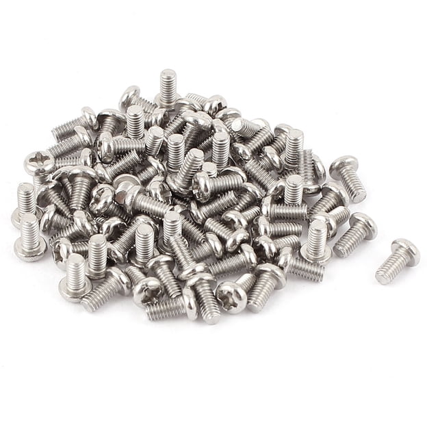 Tornillos de cabeza plana Phillips Unique Bargains de acero inoxidable 304 M3 x 6 mm 60 piezas