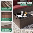 thumbnail image 5 of Clouddwell 7 Piece Patio Furniture Set Wicker Rattan Patio Conversation Set Outdoor Sectional Sofa Set with Coffee Table and Black Cushions(Waterproof Cover Included), 5 of 6
