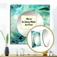 thumbnail image 3 of Designart "Emerald Seaglass Mosaic II" Abstract Square Mirror Wall Decor Modern - Large Green Square Bathroom Mirror - Square Printed Wall Mirror Art, 3 of 5
