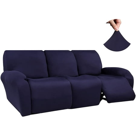 Recliner Covers For Large Stretch Couch Reclining Couches Soft 3 Cushion Anti Slip Furniture Protector Slipcover Navy Blue Canada Reclining Couches Soft Recliner, How To Protect Recliner Sofa
