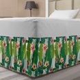 thumbnail image 1 of Aloha Bed Skirt, Banana Leaves with Colorful Blossoms of Hawaiian Flowers Nature Theme Print, Elastic Bedskirt Dust Ruffle Wrap Around for Bedding Decor, 4 Sizes, Multicolor, by Ambesonne, 1 of 2