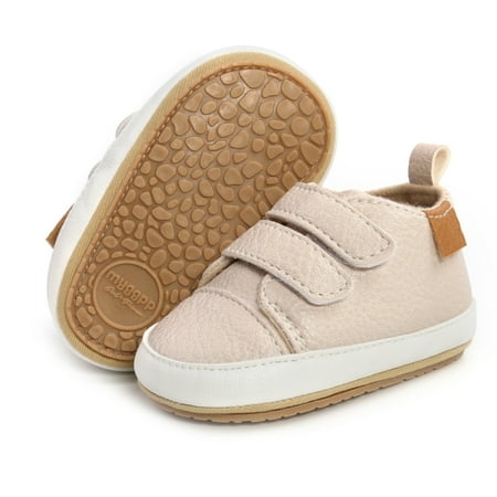 

Baby Shoes Boys Girls Infant Sneakers Non-Slip Rubber Sole Toddler Crib First Walker Shoes Beige 12-18M