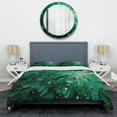 thumbnail image 3 of Designart "Emerald happiness II" Abstract Landscape Bedding Covert Set - Abstract Landscapes Green Landscapes Bed Set With 2 Shams, 3 of 6