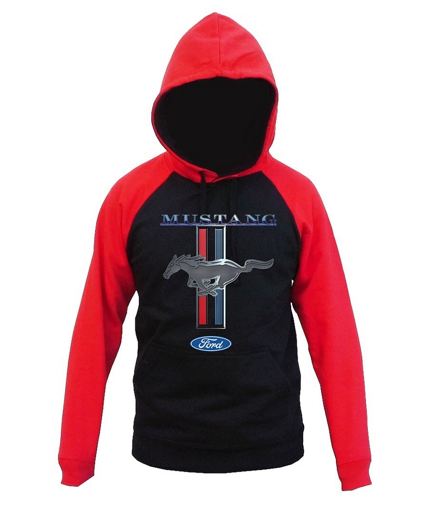 JH DESIGN GROUP Mens Ford Mustang Pullover Hoodie a Logo Sweatshirt