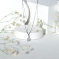 thumbnail image 4 of Rosec Jewels Lab Grown Diamond Teardrop Pendant Necklace, with Chain ( EF-VS Quality), 10K White Gold, 4 of 7