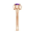 thumbnail image 3 of ANGARA Natural 0.8 Ct. Amethyst Solitaire Ring in 14K Rose Gold for Women (Ring Size: 11.5), 3 of 9