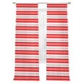 thumbnail image 2 of Boho Red Stripe Semi Sheer Curtains 84 Inch Length 2 Panels Set, Abstract Geometric White Minimalist Sheer Kitchen Curtain Privacy Voile Window Curtain for Living Room Bedroom Rod Pocket Drapes, 2 of 7