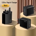 thumbnail image 4 of 120W PD 5 Port USB Charger Fast Charging QC3.0 USB C Type C Mobile Phone Charger ,Easy to Use, 4 of 7