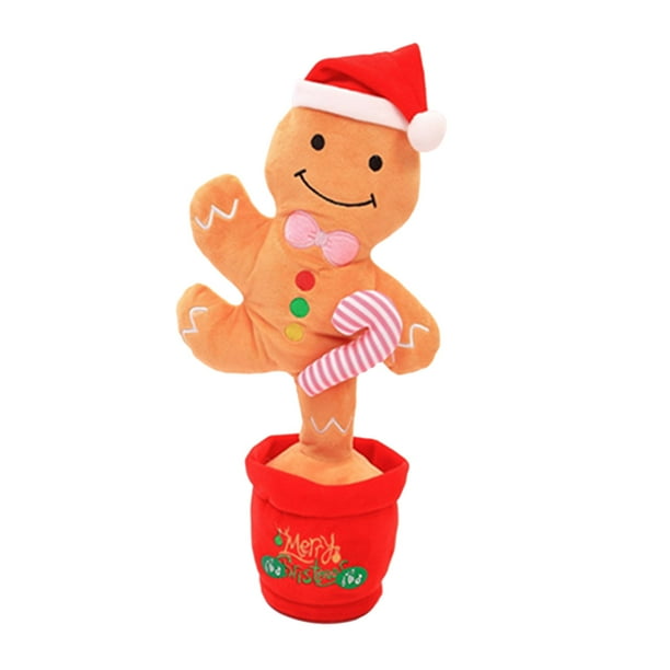 FELTECHELECTR Peluche navideño decorativo para cantar, bailar, hablar y repetir lo que dices.