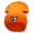 Orange, variant on Mardi Heart Embroidered 12 Inch Long Knitted Beanie - Black OSFM