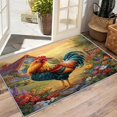 thumbnail image 4 of Rooster Rugs for Kitchen Floor - 7x10 Rug, Rooster Rug - Home Decor, Rustic Farmhouse Washable Rugs for Living Room Bedroom, Retro Farm Animal Area Rug, Chicken Carpet, Rooster Gifts for Women, 4 of 7