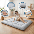thumbnail image 2 of LIFERECORD Japanese Floor Mattress Queen, Foldable Futon Mattress with Washable Cover, Portable Roll Up Tatami for Dorm/Sleepovers, 2 of 8