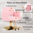 thumbnail image 4 of Pro Classic Heavy Duty Hydraulic Barber Chair All Purpose Hair Styling Salon Spa Beauty 360°Swivel(Pink), 4 of 21
