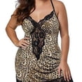 thumbnail image 4 of Ropa interior sexy tentadora Europa y América Pijamas sexys Camisón de talla grande Falda de tirantes sexy para mujer, 4 of 6