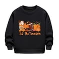 thumbnail image 4 of Oiyii Little Boy's Fall Graphic Sweatshirt Halloween Long Sleeve Pumpkin Football Print Outdoor Casual Pullover Top,Black, 4 of 6
