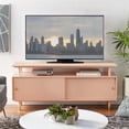 thumbnail image 4 of Simple Living  Margo Mid-Century Modern Wood TV Stand Blush Pink Painted, 4 of 5