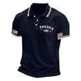 thumbnail image 3 of WAYUTE Men Polo Shirts 4th of July Patriotic Graphic 250th Anniversary USA Shirt Short Sleeve Button Lapel Classic Fit Casual Summer, 3 of 4